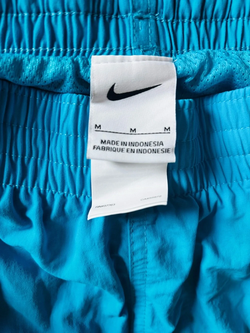 Mens Nike Teal Blue Drawstring Swim Shorts Medium